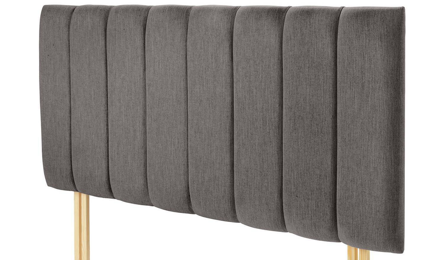 Bircham Small Double Headboard Grey Modern Upholstered Bedroom Decor Accent - Image 3