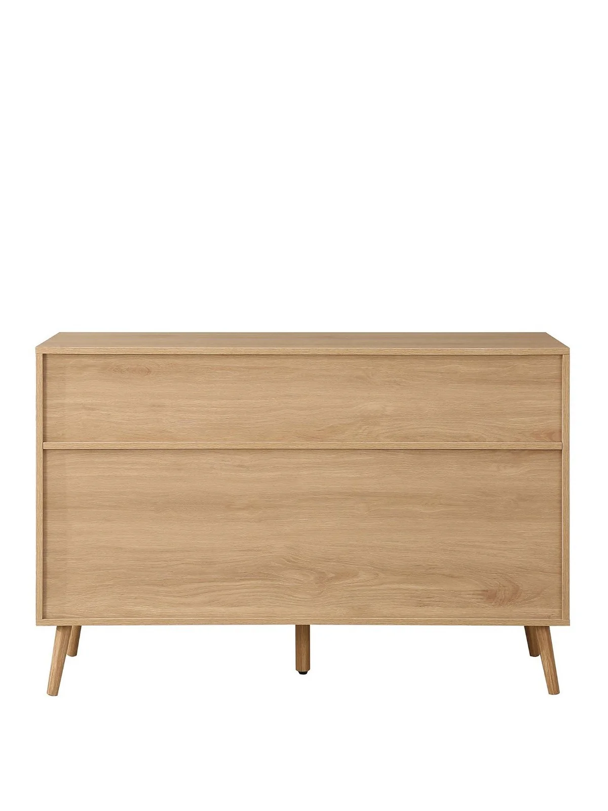 Birlea Croxley 7 Drawer Rattan Chest | Natural Woven Front | Gold Handles - Image 2