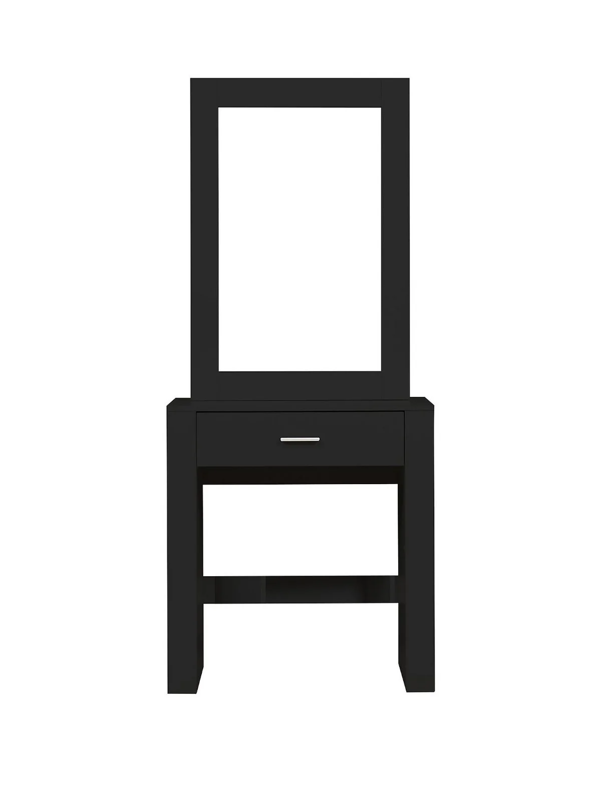 Birlea Evelyn Sliding Mirror Dressing Table Black | Vanity Desk with Stool - Image 2