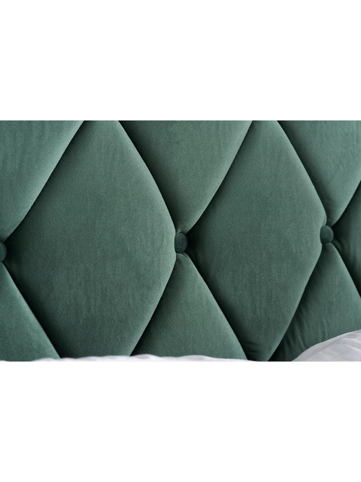 Birlea Loxley Double Bed Green | Upholstered Fabric Bed Frame | Luxe Bedroom - Image 3