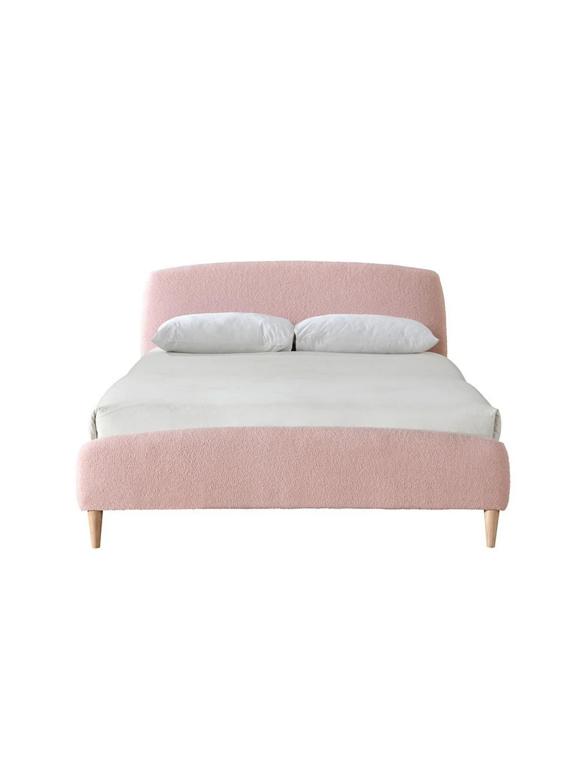 Birlea Otley Cosy Upholstered Bed Double Pink Teddy Bear Fabric - Image 6