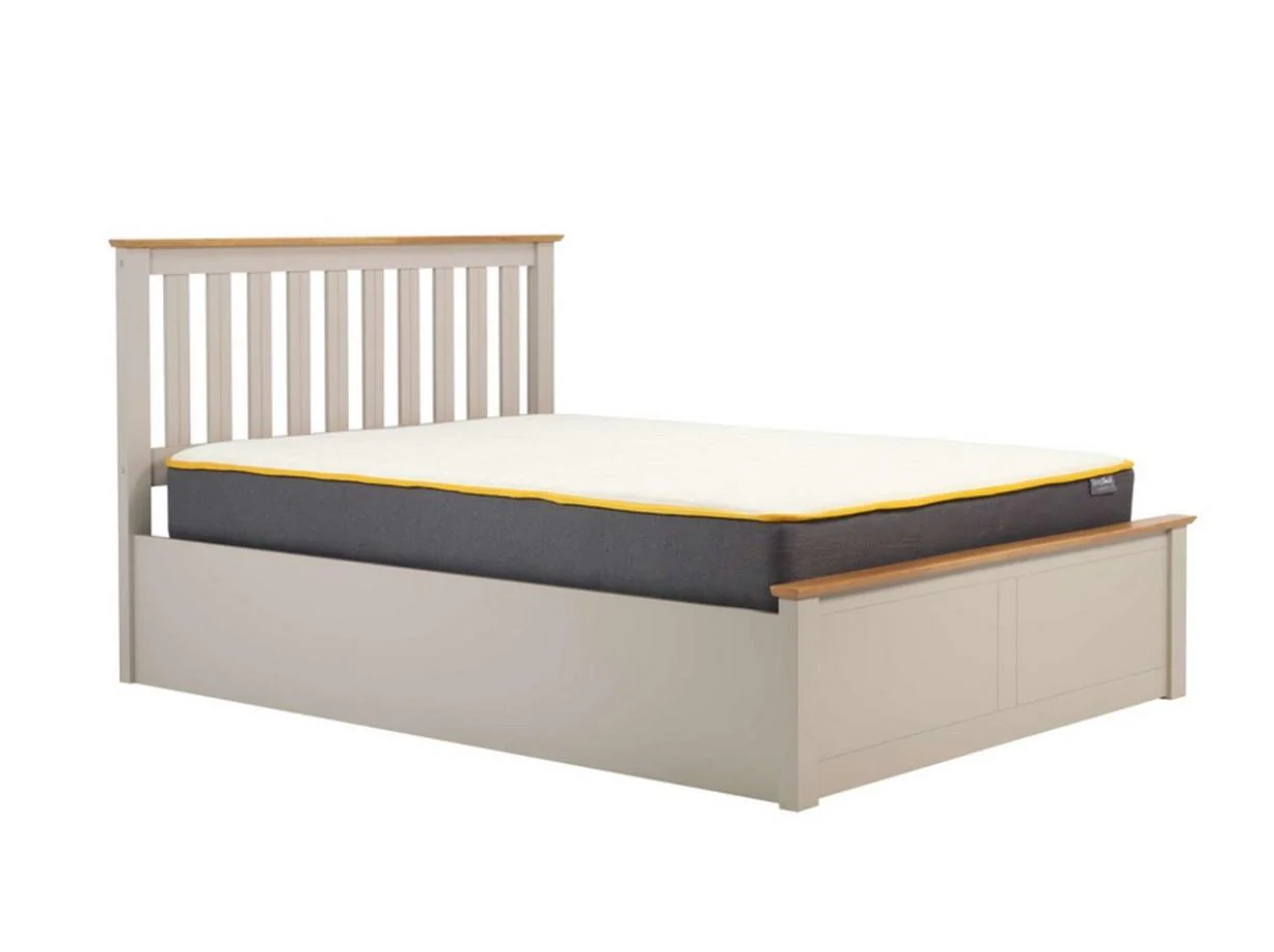 Birlea Phoenix 5FT Kingsize Wooden Ottoman Bed Pearl Grey Storage - Image 11