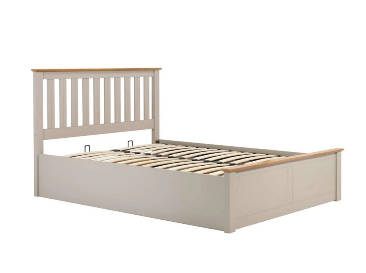 Birlea Phoenix 5FT Kingsize Wooden Ottoman Bed Pearl Grey Storage - Image 12