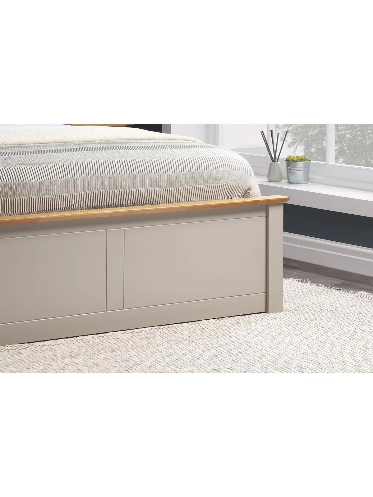 Birlea Phoenix Ottoman Bed Grey | Storage Bed | Sprung Slats | Double - Image 4