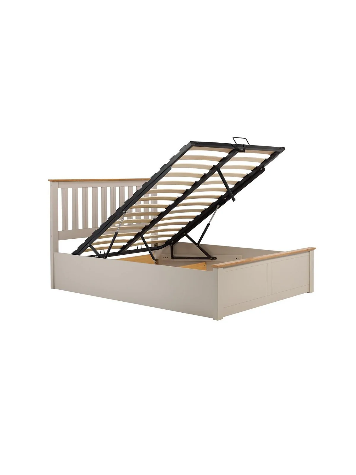 Birlea Phoenix Ottoman Bed Grey | Storage Bed | Sprung Slats | Double - Image 7