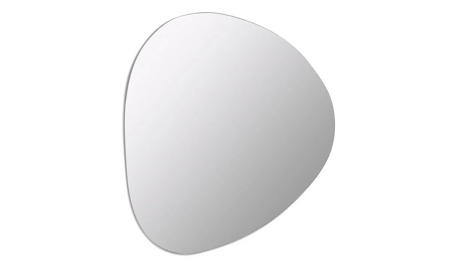 Black Frameless Irregular Wall Mirror 109x94cm For Living Room Hallway - Image 2