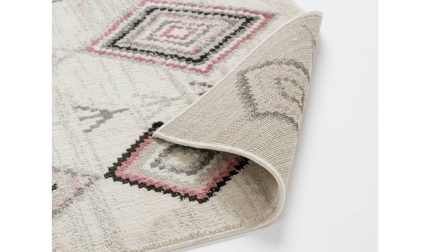 Blush Pink Cut Pile Rug 120x170cm Soft Living Room Bedroom Floor - Image 4