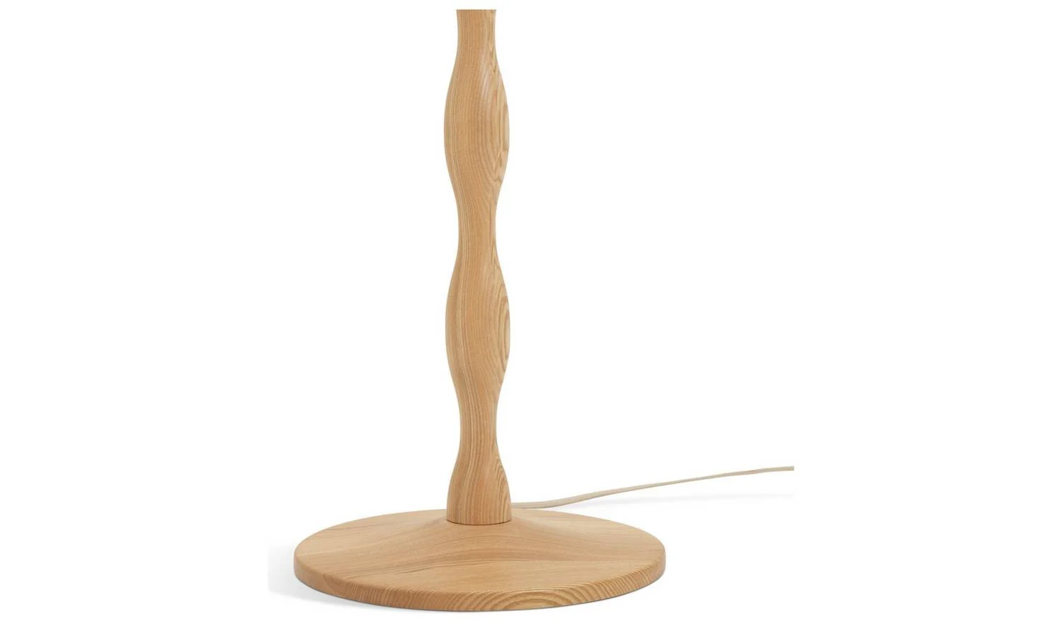 Bobbin Ash Wood Stick Floor Lamp Natural Modern Reading Light Living - Image 5
