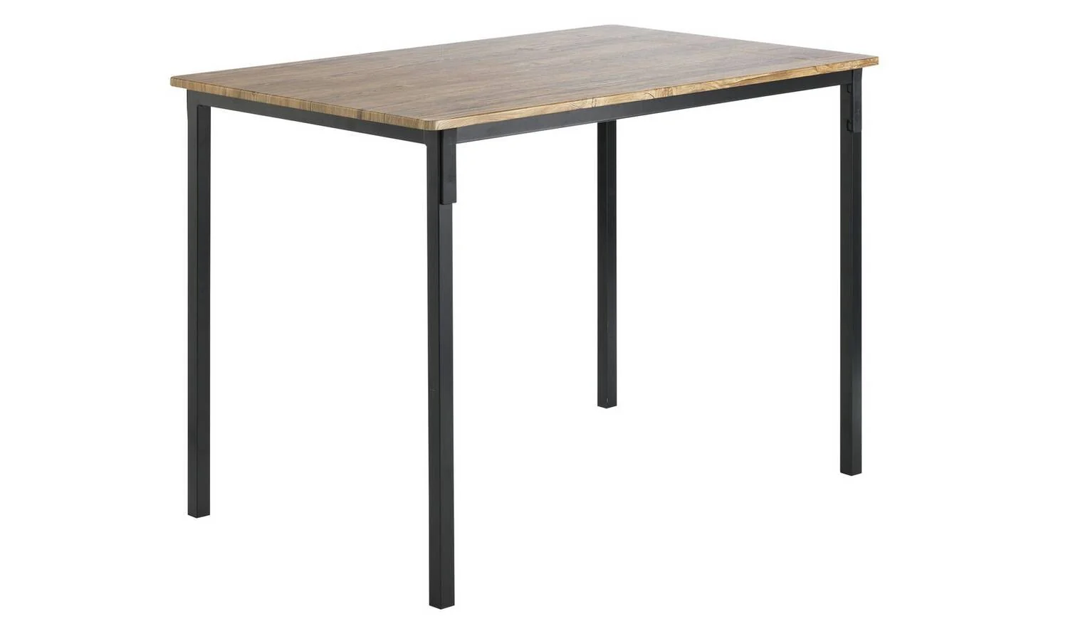 Bolitzo Oak Dining Table & 2 Black Benches For Family Dining Room - Image 3