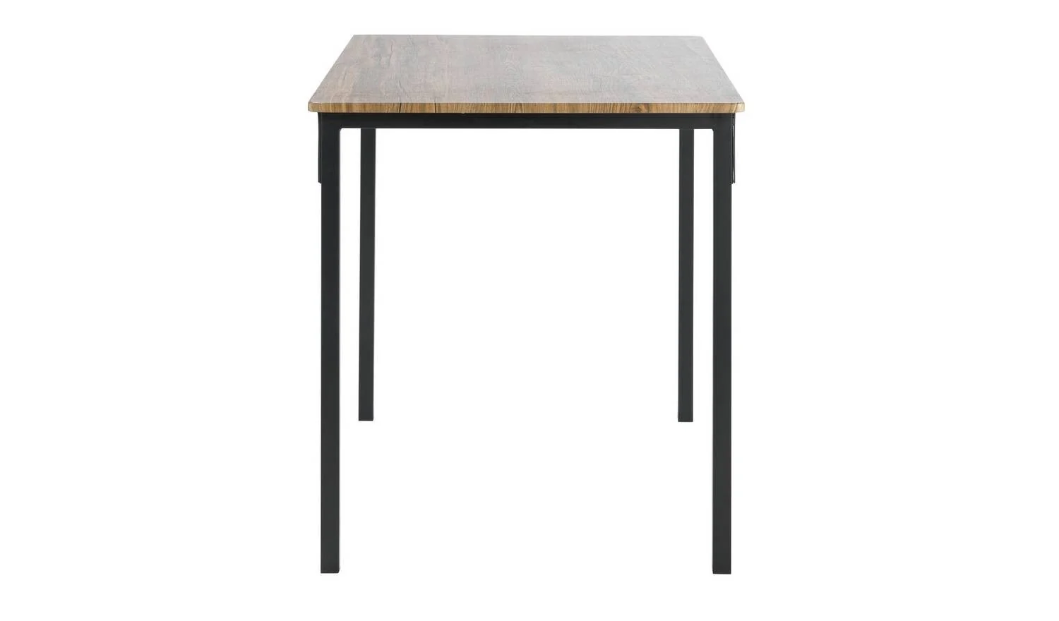 Bolitzo Oak Dining Table & 2 Black Benches For Family Dining Room - Image 5