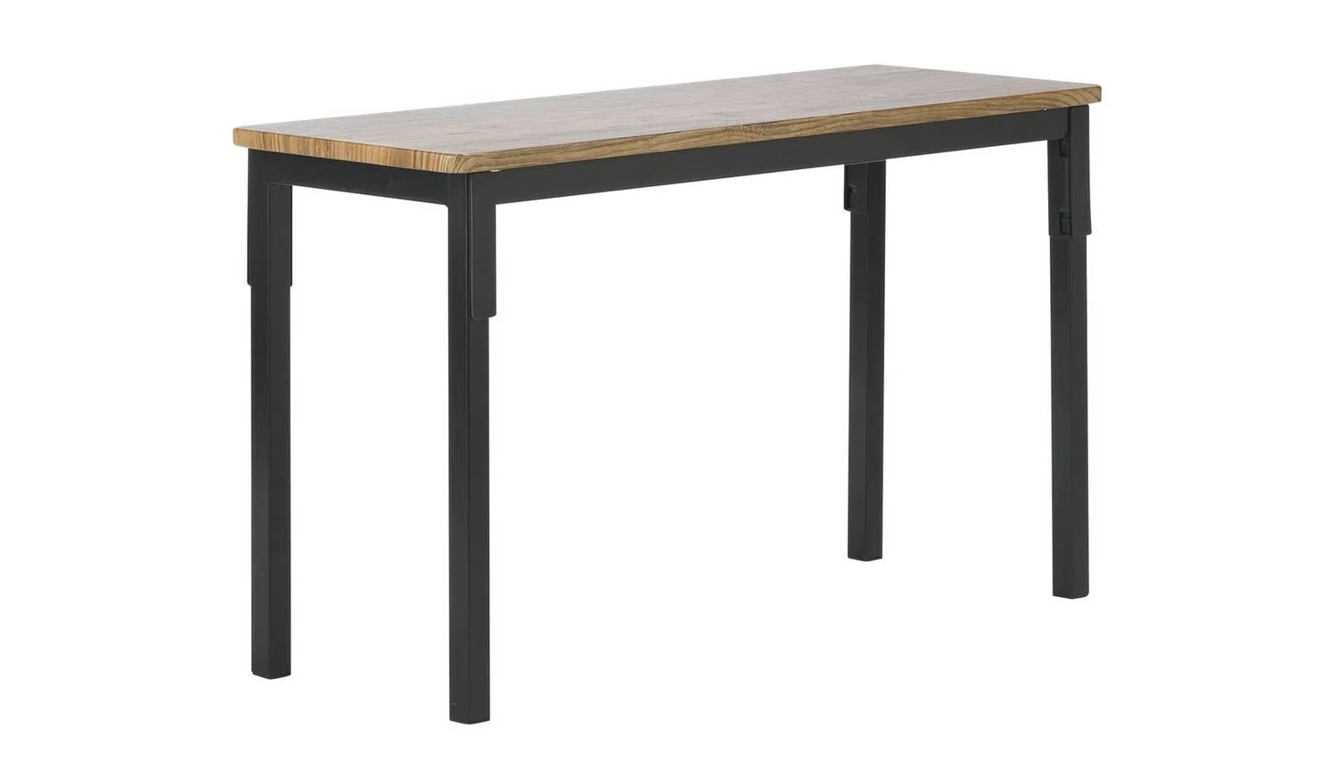 Bolitzo Oak Dining Table & 2 Black Benches For Family Dining Room - Image 8