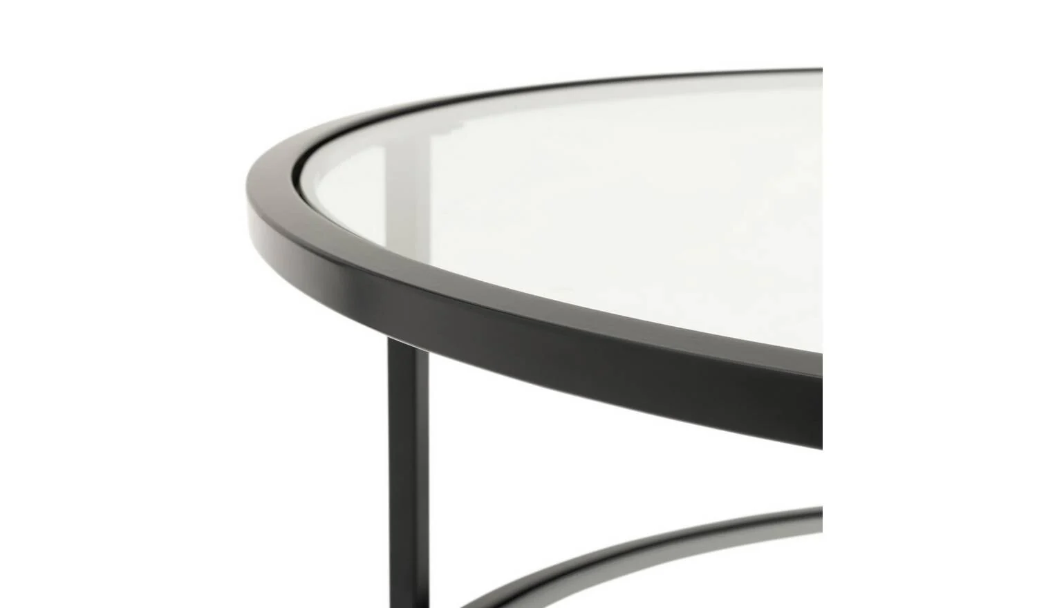 Boutique Round Coffee Table Black Modern Living Room Furniture Design - Image 4