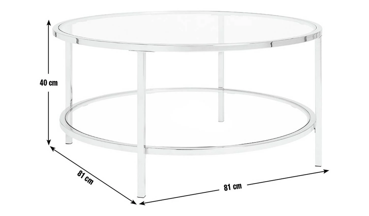 Boutique Round Coffee Table Black Modern Living Room Furniture Design - Image 6
