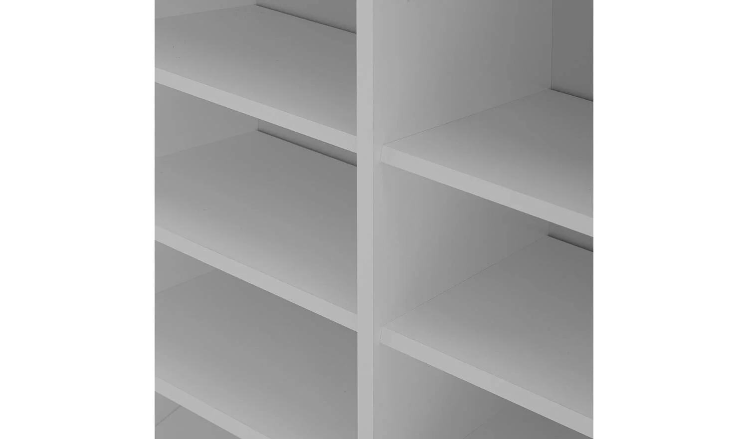 Brisbane 2 Door Shoe Storage Cabinet Grey Hallway Entryway Furniture - Image 6
