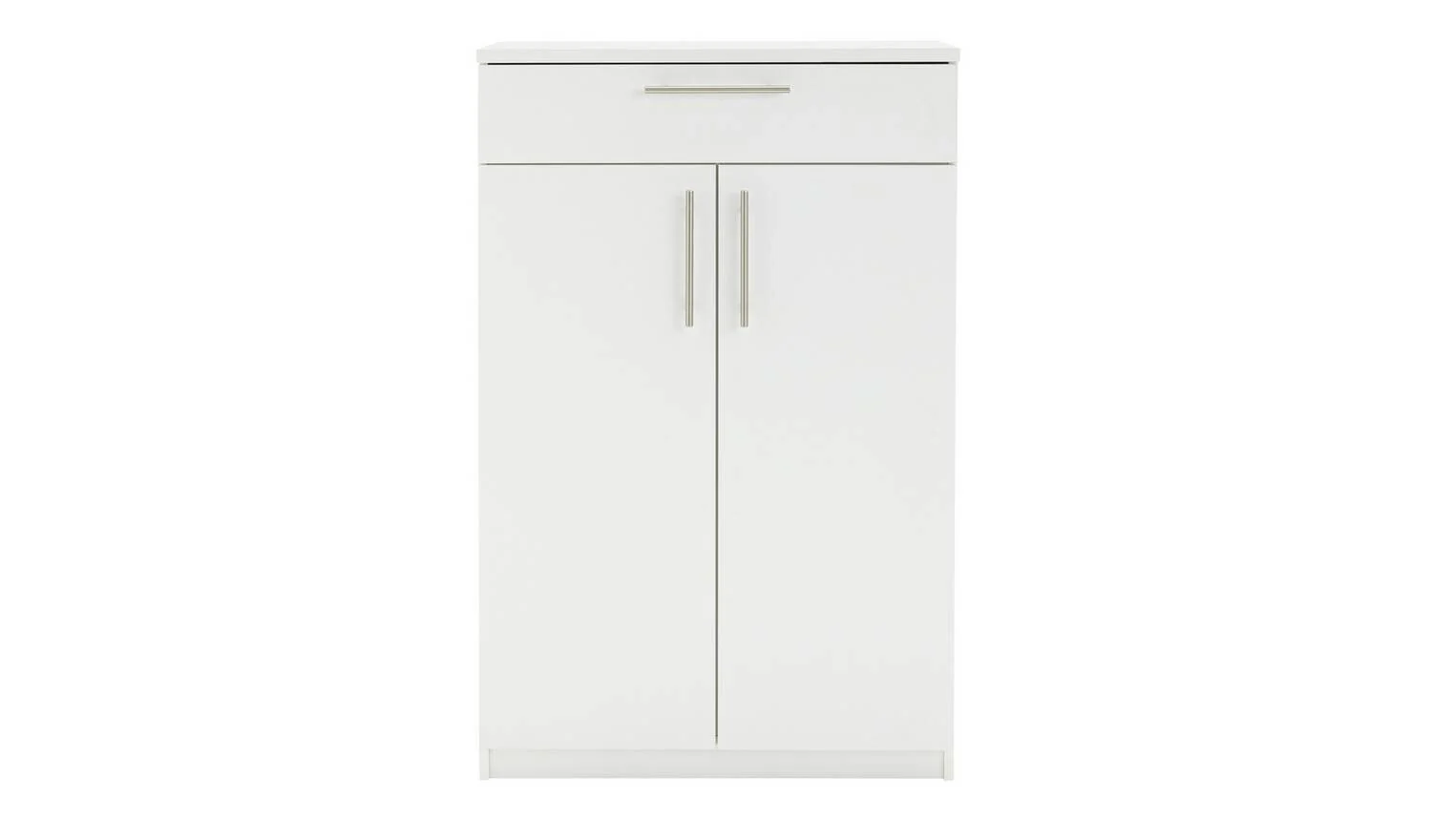 Brisbane 2 Door Shoe Storage Cabinet White Hallway Organiser Furniture - Image 3