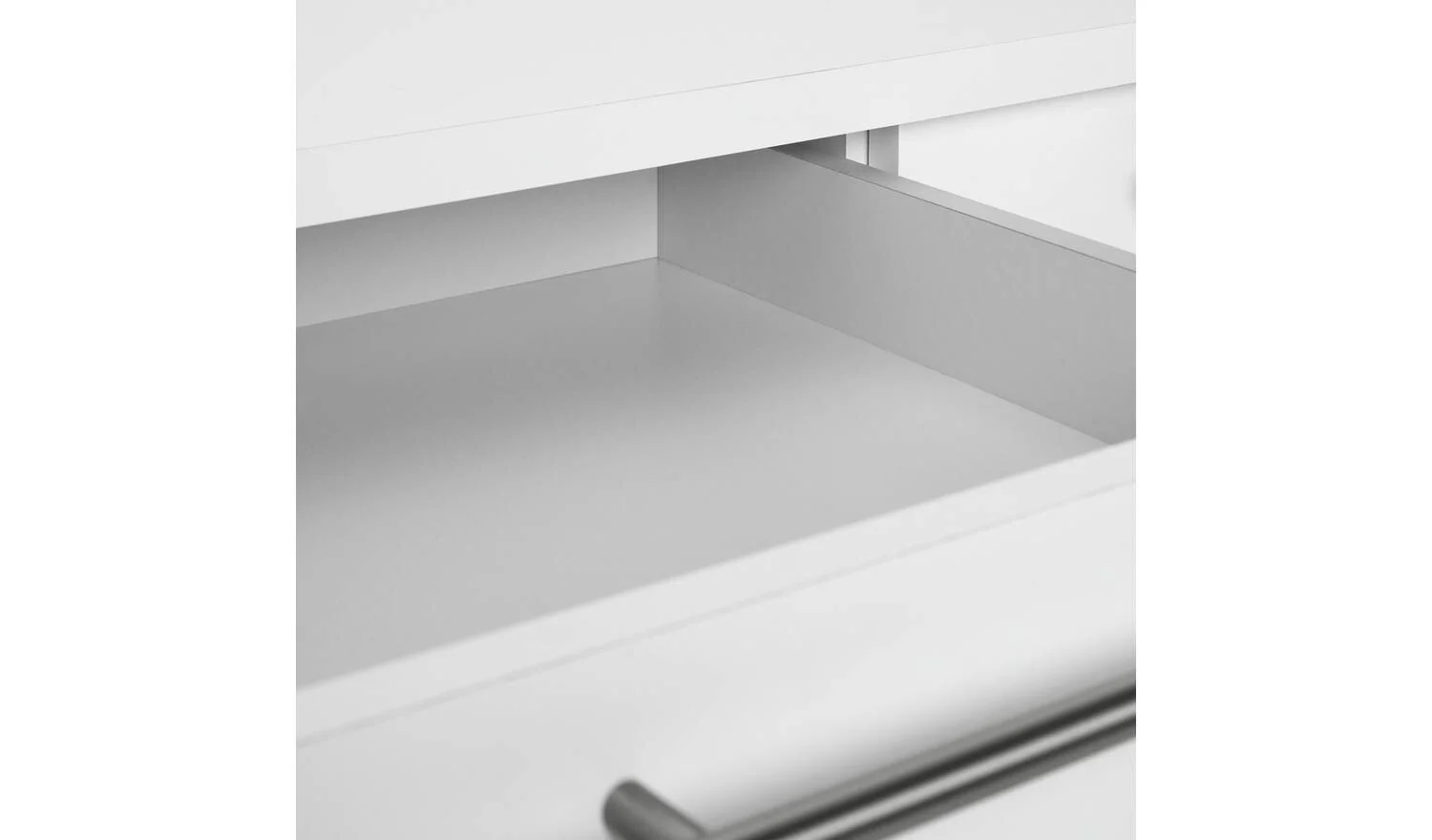 Brisbane 2 Drawer Dressing Table White Compact Design Storage - Image 3