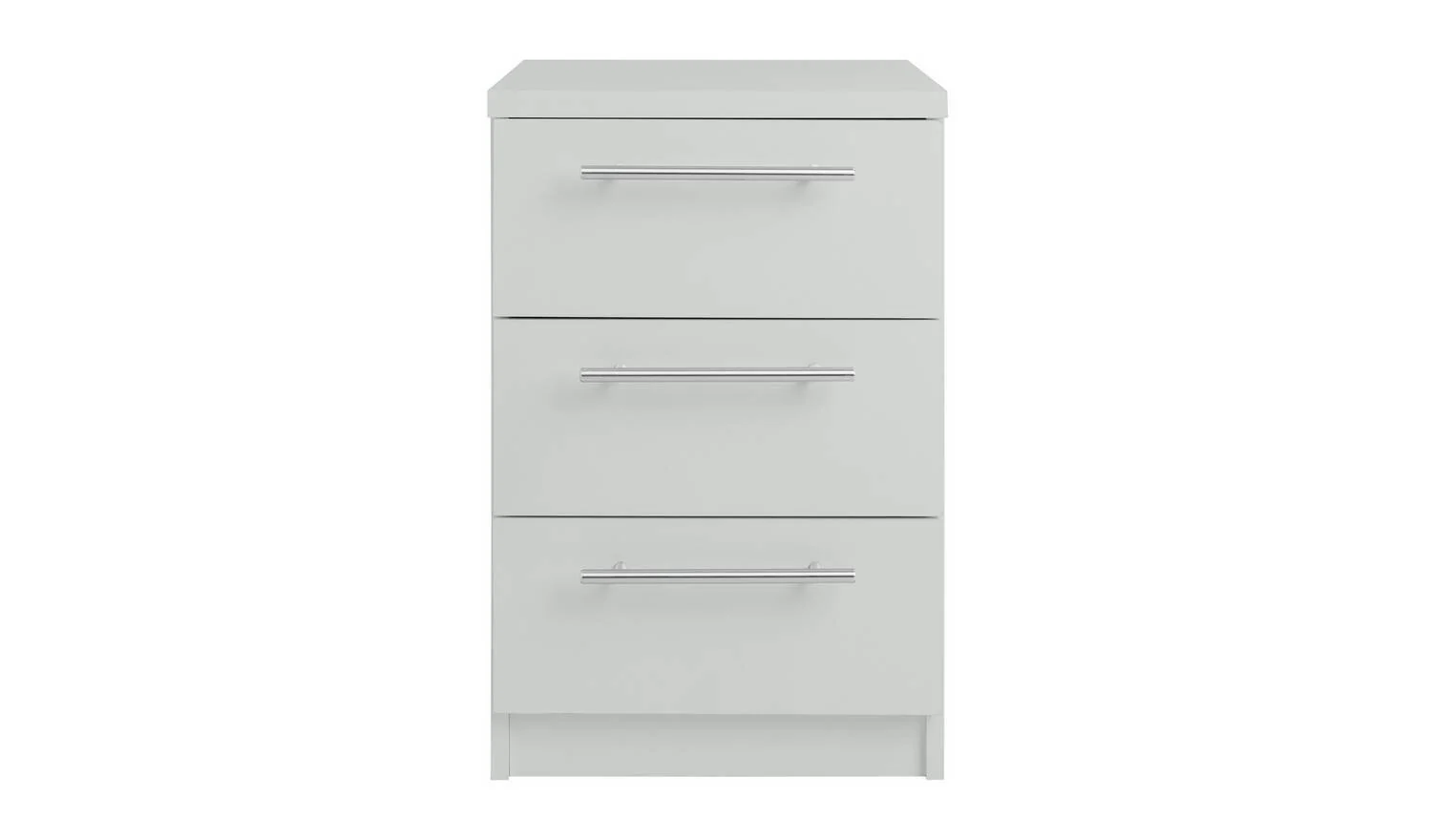 Brisbane 3 Drawer Bedside Grey Modern Bedroom Furniture Storage Organiser - Image 7