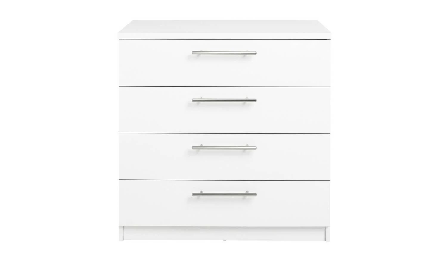 Brisbane 4 Drawer Chest White Storage Organiser Bedroom Furniture - Image 7