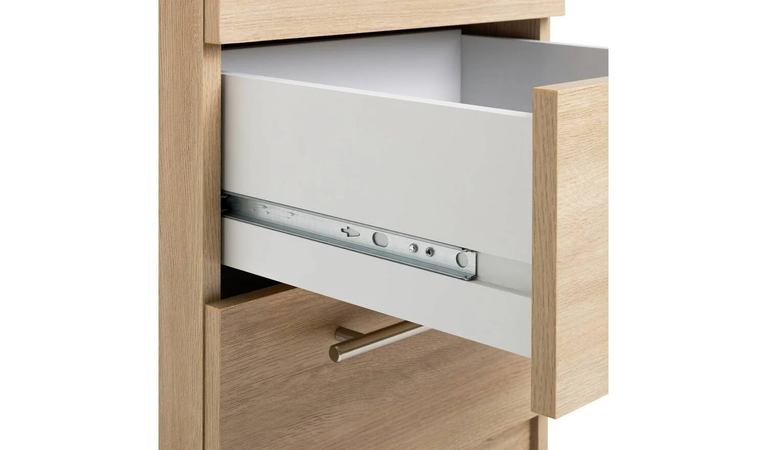 Brisbane 5 drawer Chest Oak Storage Organiser Bedroom Furniture - Image 3