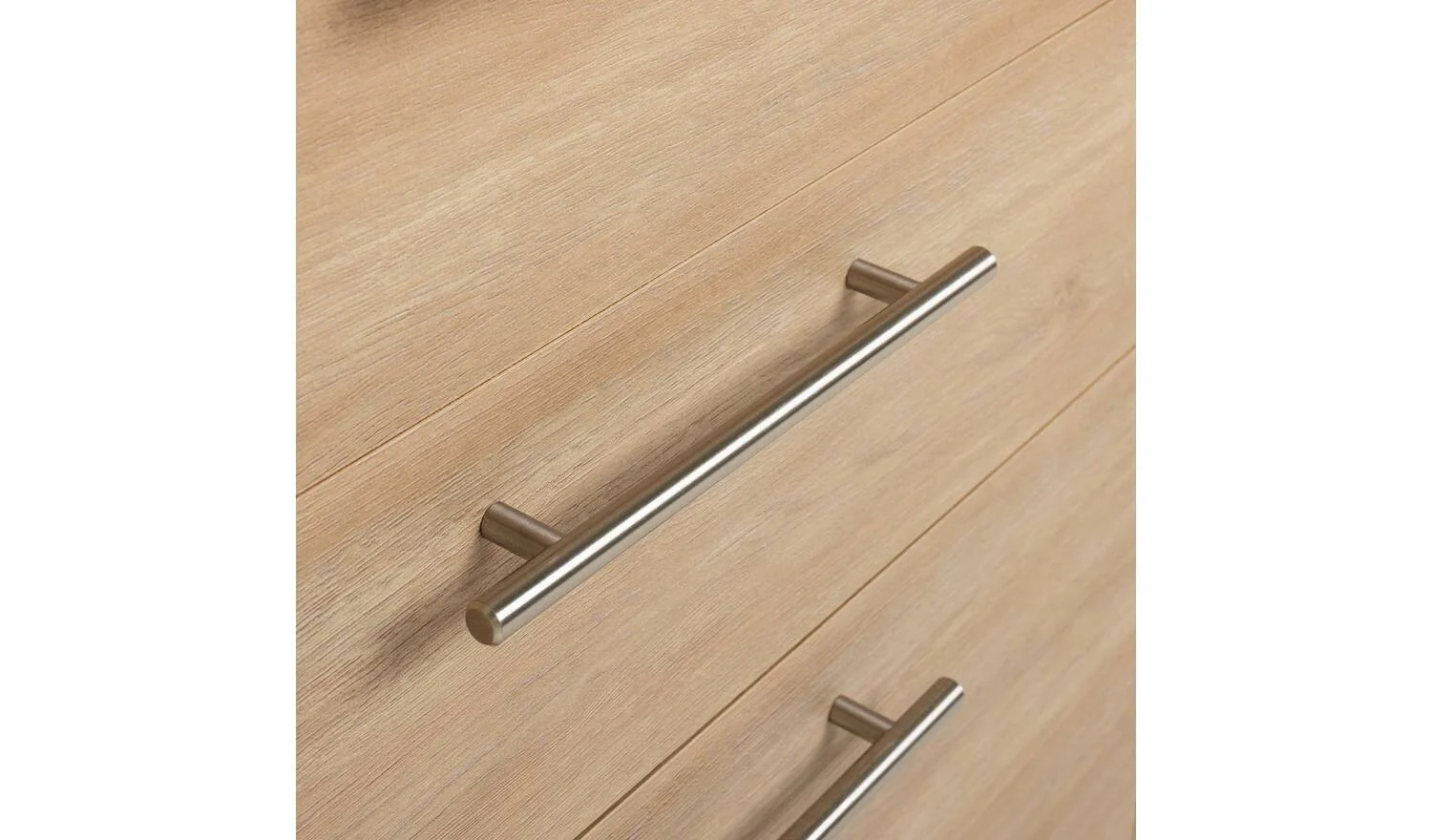 Brisbane 5 drawer Chest Oak Storage Organiser Bedroom Furniture - Image 6