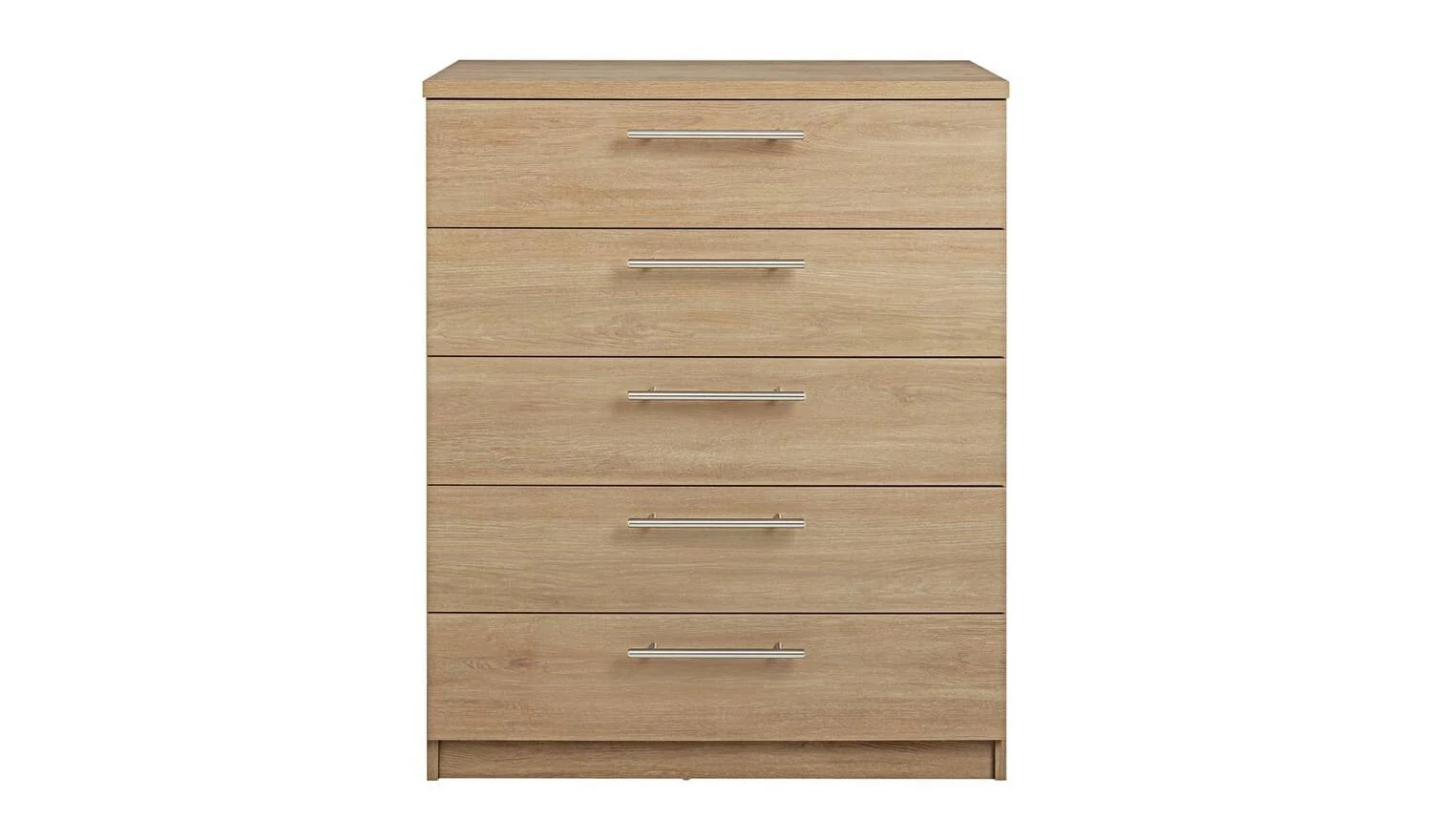 Brisbane 5 drawer Chest Oak Storage Organiser Bedroom Furniture - Image 7