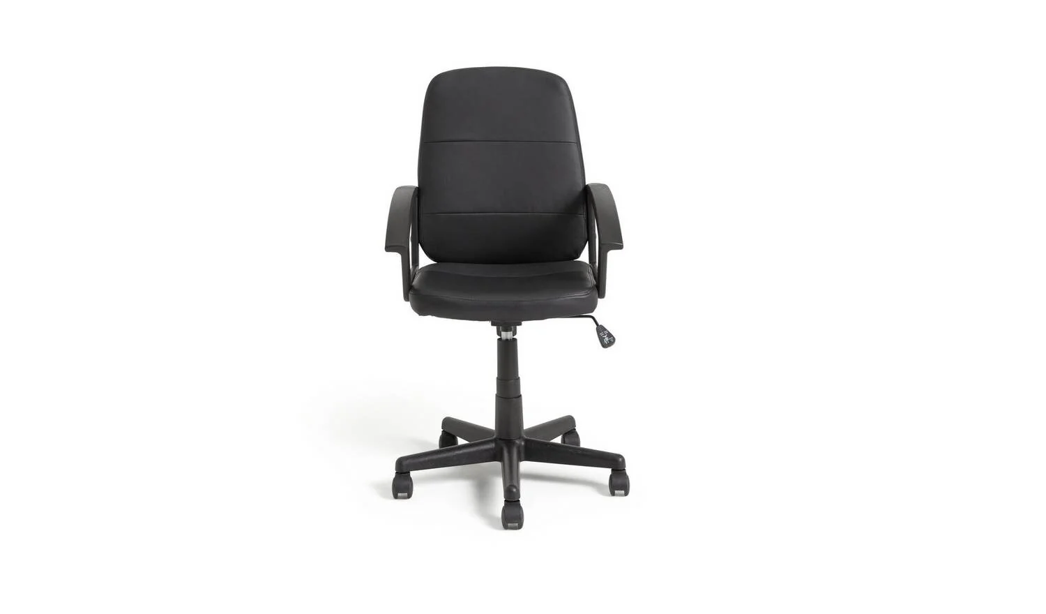 Brixham Faux Leather Office Chair Black Modern Home Office Comfort - Image 3
