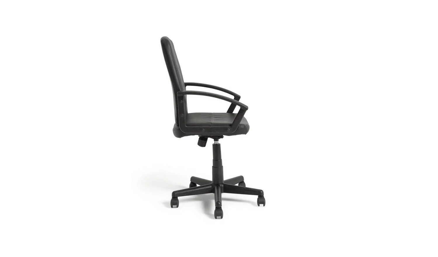 Brixham Faux Leather Office Chair Black Modern Home Office Comfort - Image 4