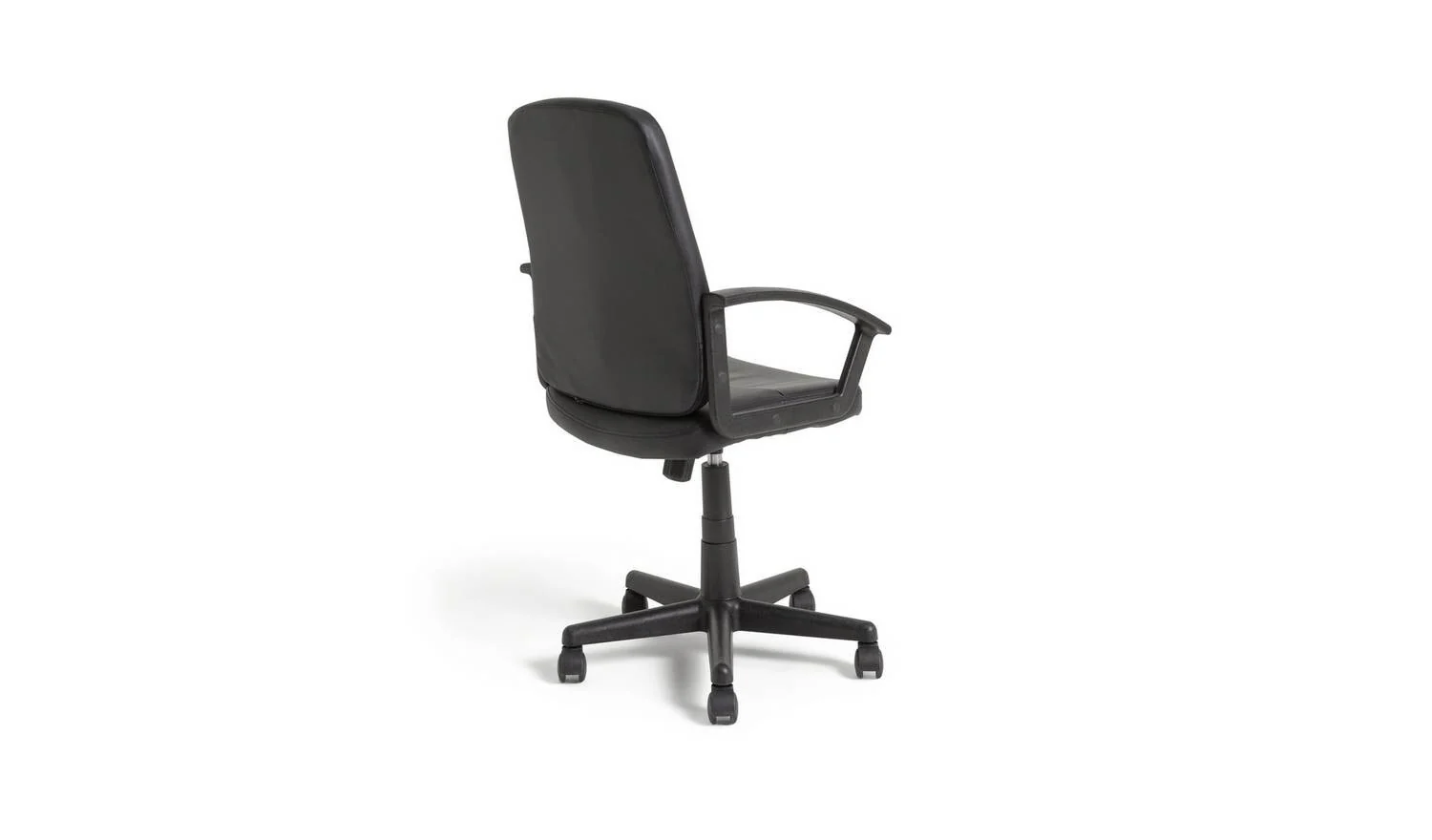 Brixham Faux Leather Office Chair Black Modern Home Office Comfort - Image 5