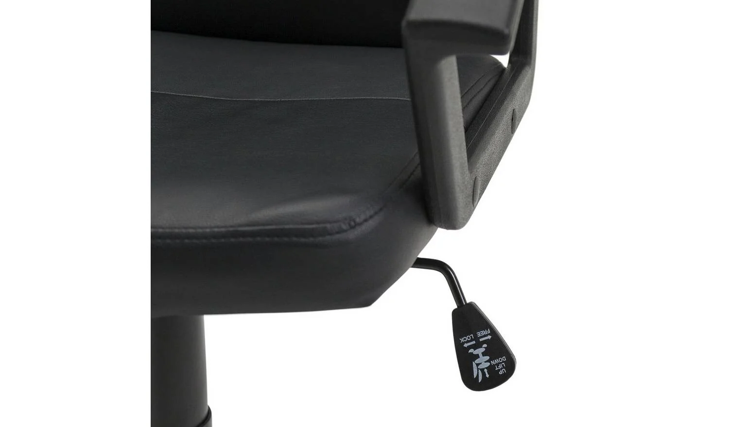 Brixham Faux Leather Office Chair Black Modern Home Office Comfort - Image 6