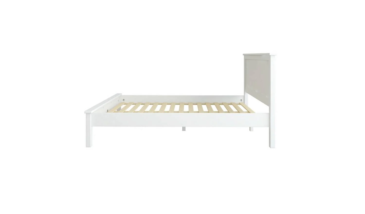 Brooklyn Double Wooden Bed Frame White Easy Assembly Bedroom Furniture - Image 4