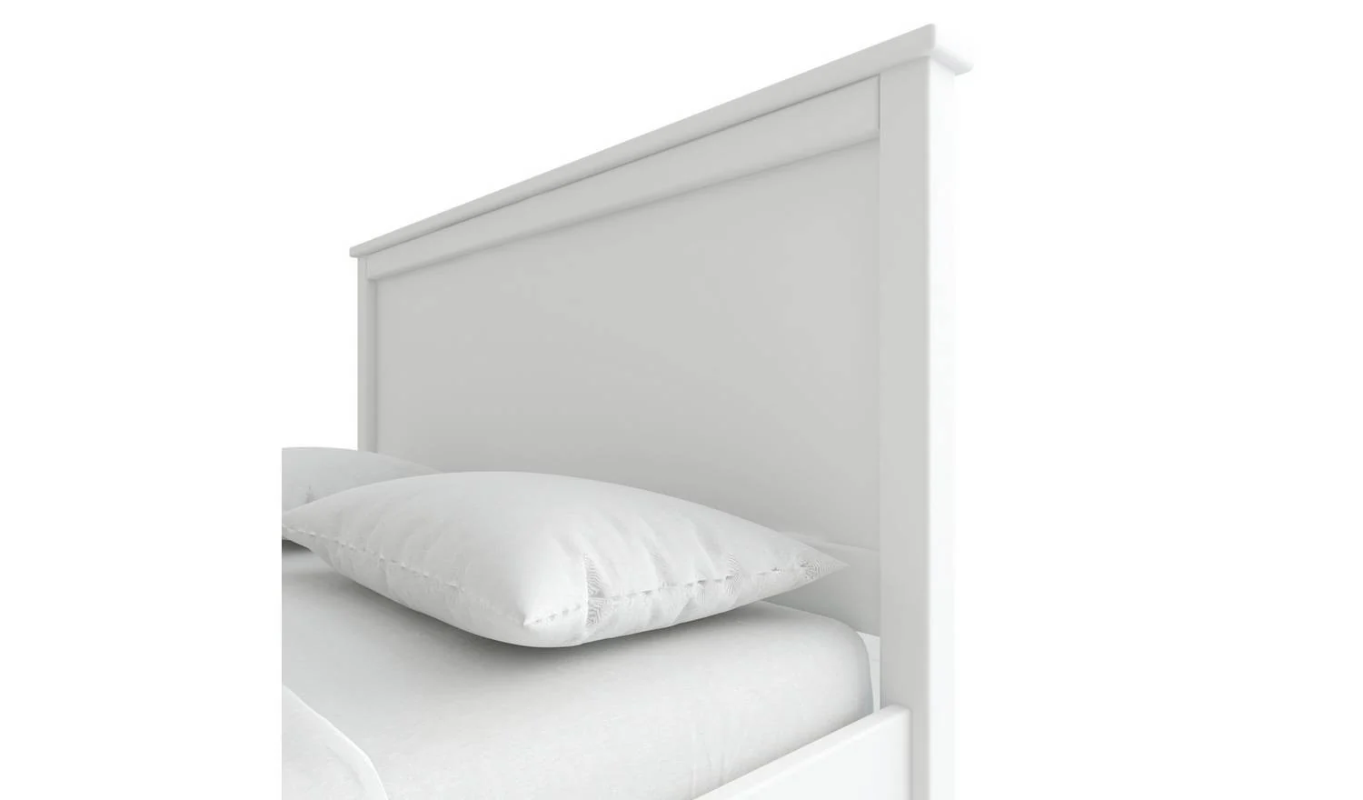 Brooklyn Double Wooden Bed Frame White Easy Assembly Bedroom Furniture - Image 6