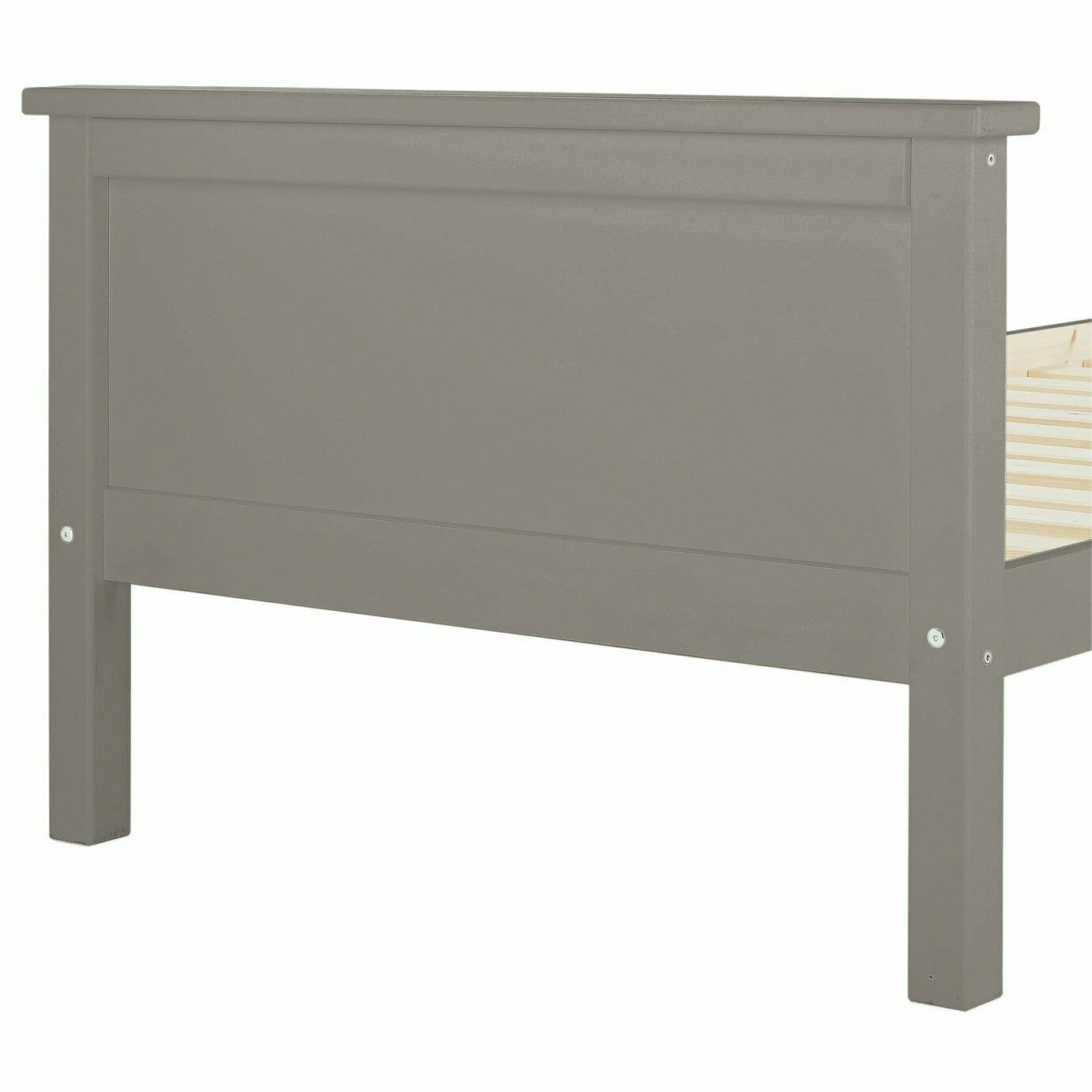 Brooklyn Single Bed Frame Grey Sturdy and Modern Bedroom Furniture for Kids - Image 7