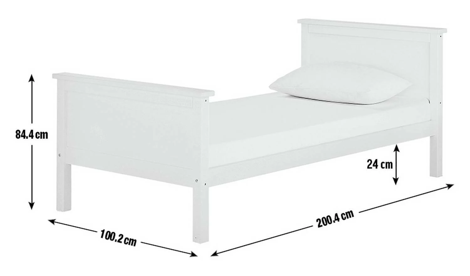 Brooklyn Single Bed White Sturdy and Modern Bedroom Furniture for Kids - Image 9