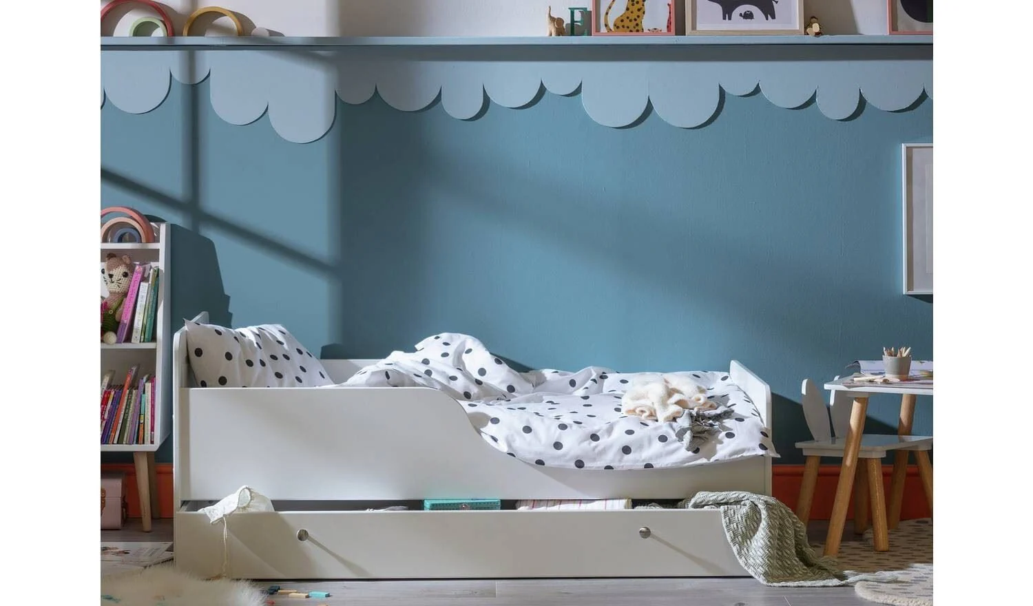 Brooklyn Toddler Bed With Drawer - White - Image 2