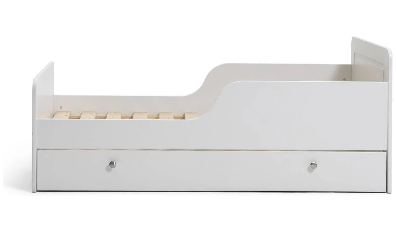 Brooklyn Toddler Bed With Drawer - White - Image 3