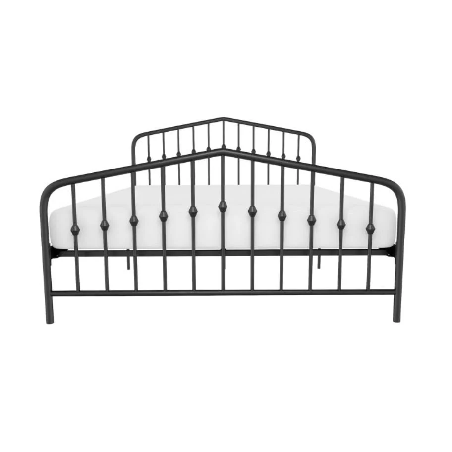 Bushwick Metal Furniture 5ft King Size Bed Black Metal Frame - Image 3