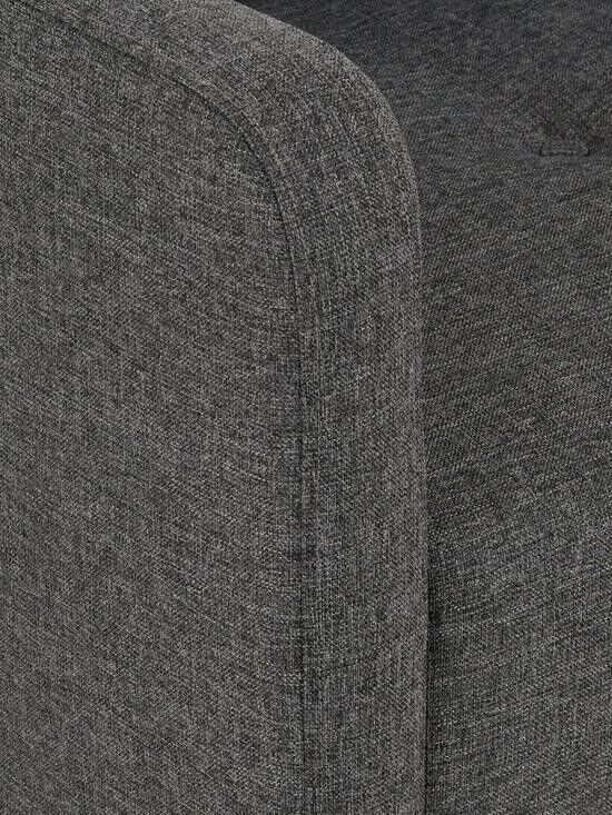 Cadiz Fabric Armchair Grey Stylish and Comfortable Living Room Seating - Image 4