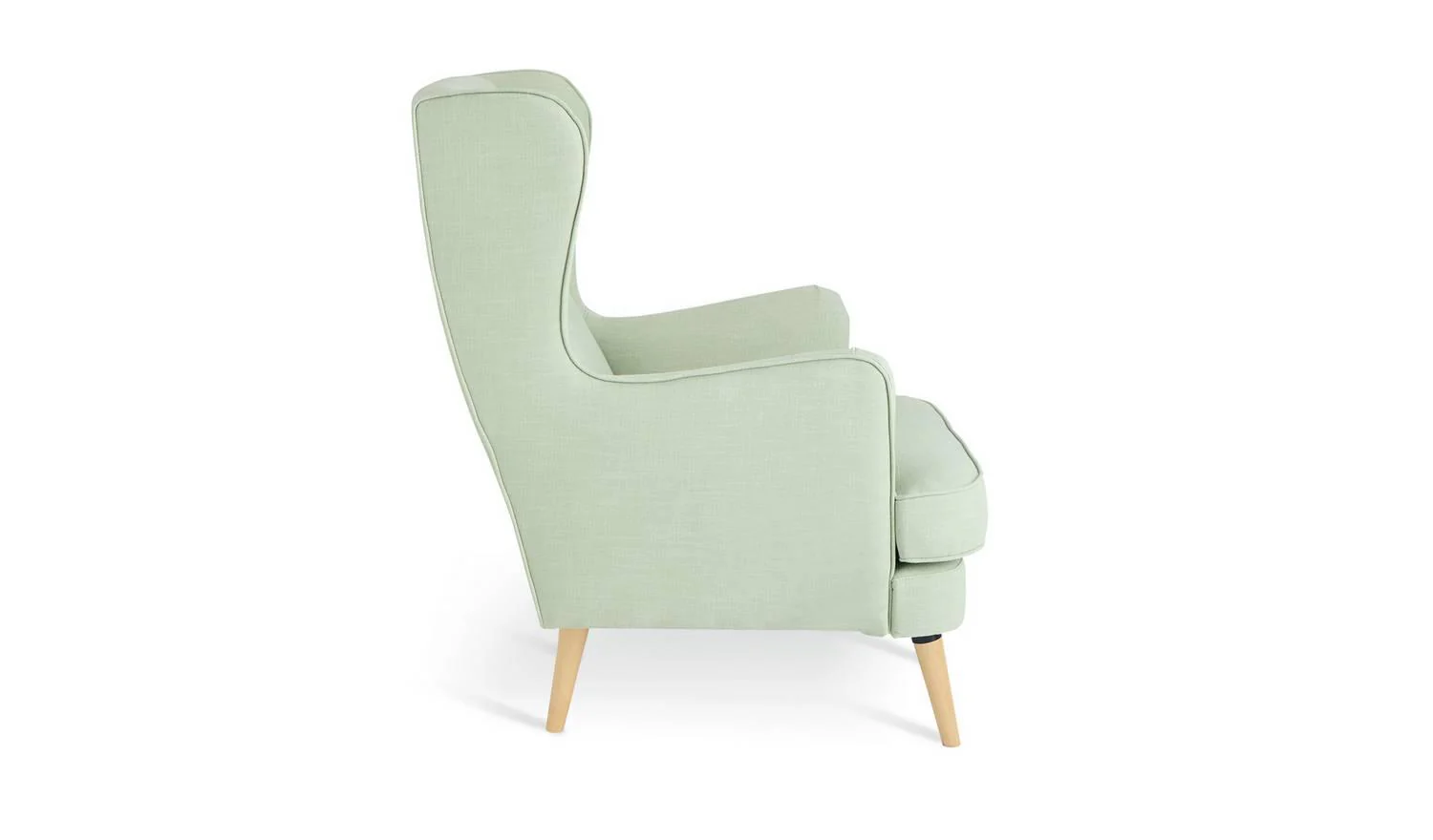 Callie Fabric Wingback Chair Green Comfortable Lounge Design With Legs - Image 4