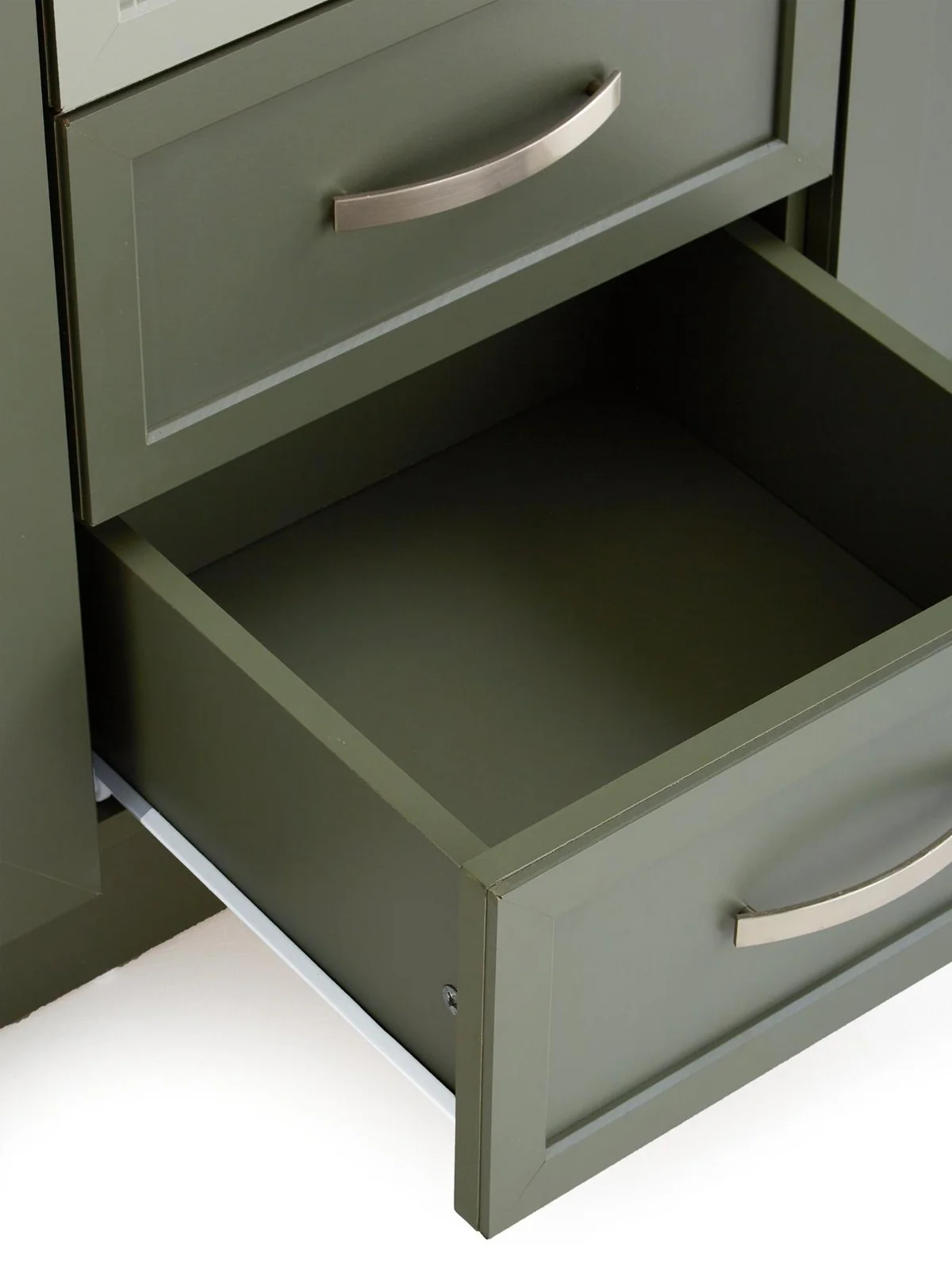Camberley 3 Door Wardrobe Green Wood Effect | Mirror & 3 Drawers | 192cm H - Image 6