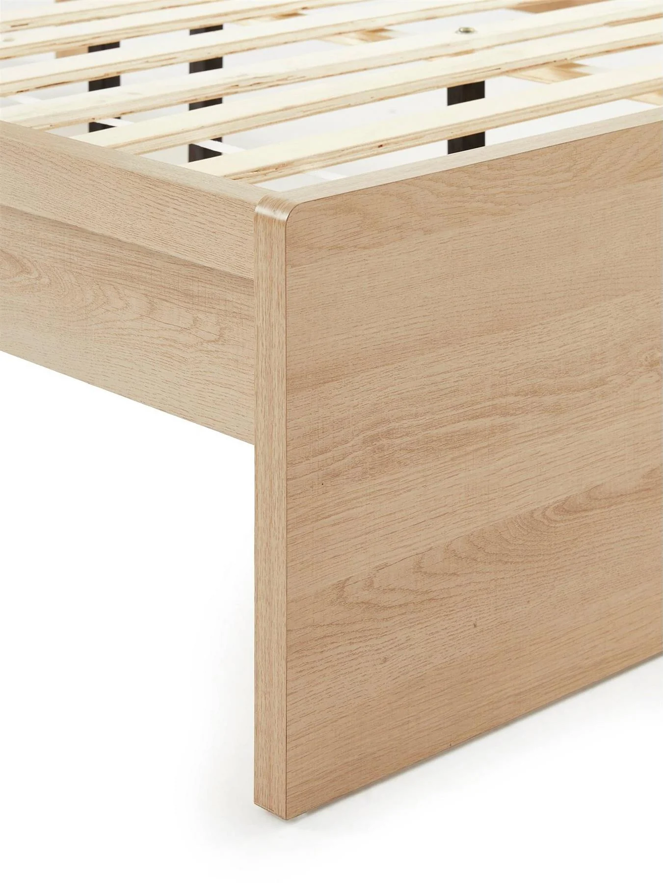 Camberley Bed Frame King Size Light Oak Scandinavian Design UK - Image 4