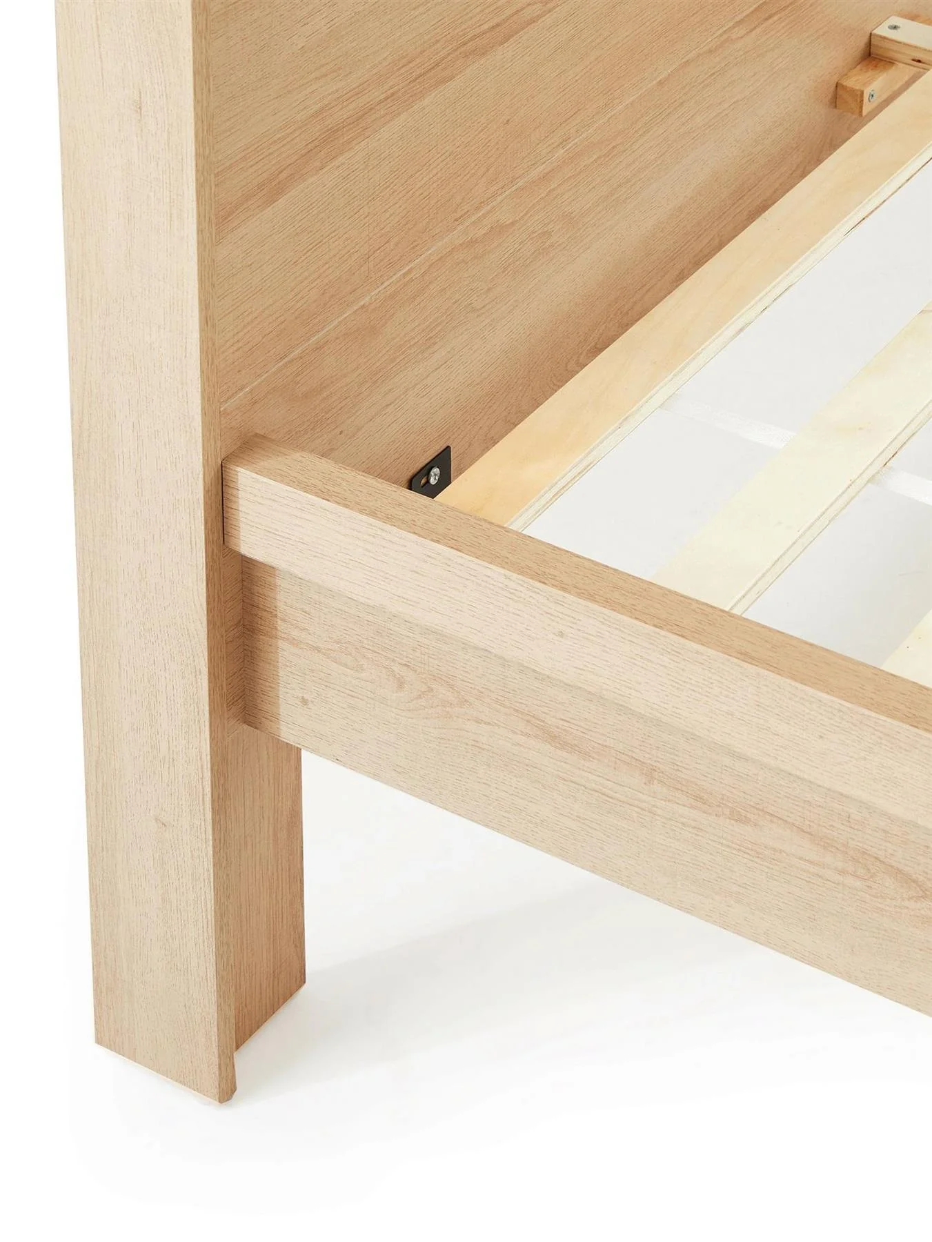 Camberley Bed Frame King Size Light Oak Scandinavian Design UK - Image 5