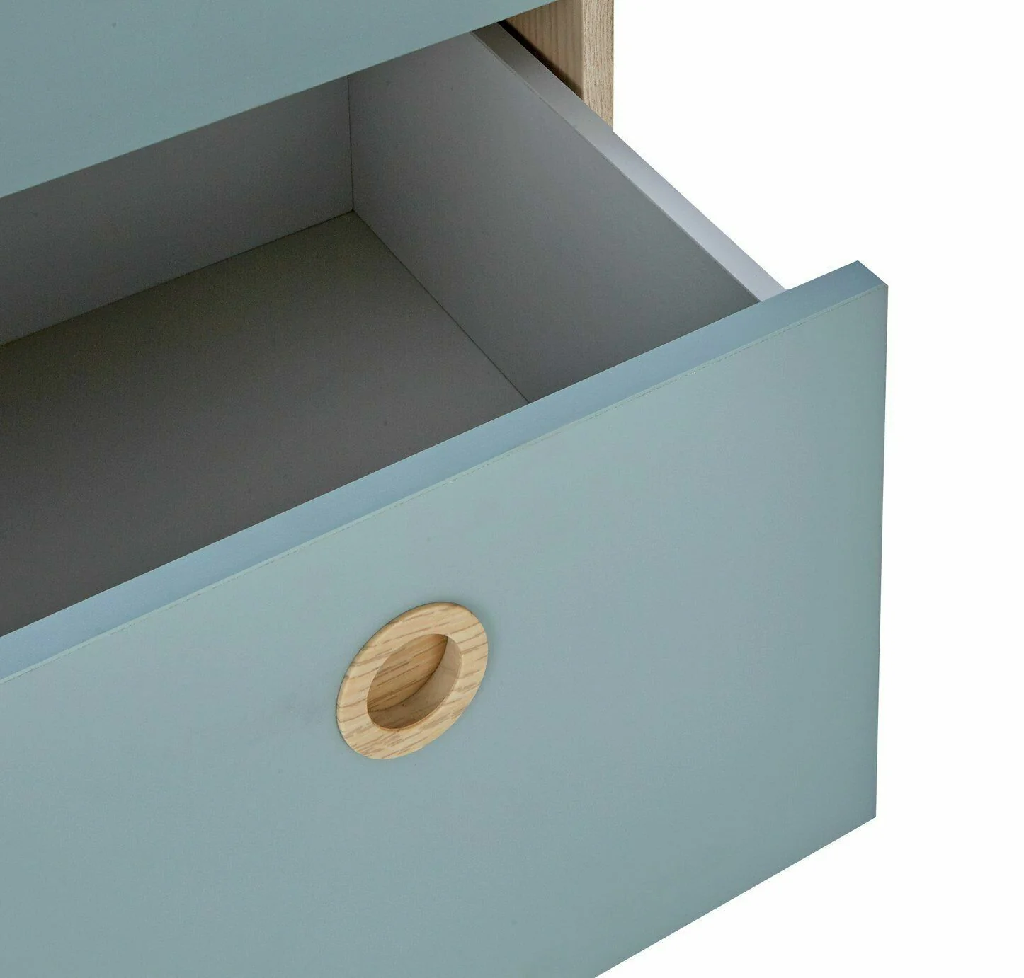 Camden 2 Drawer Bedside Table Blue Acacia Modern and Functional Bedroom Decor - Image 3