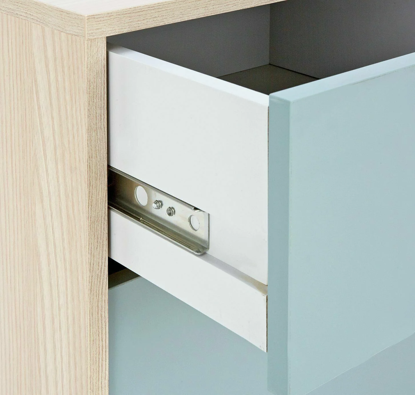 Camden 2 Drawer Bedside Table Blue Acacia Modern and Functional Bedroom Decor - Image 4