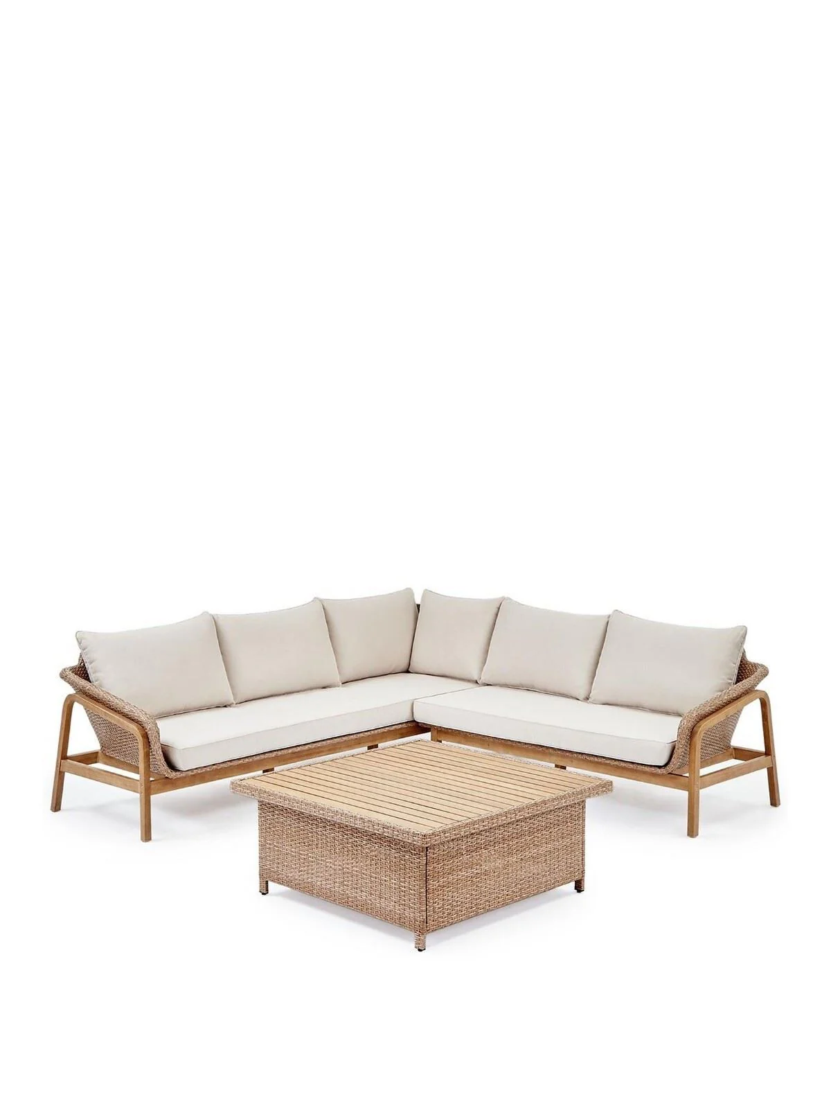Cameo Corner Dining Set with Lift Up Table ACACIA WOOD & Durable Steel - Image 2