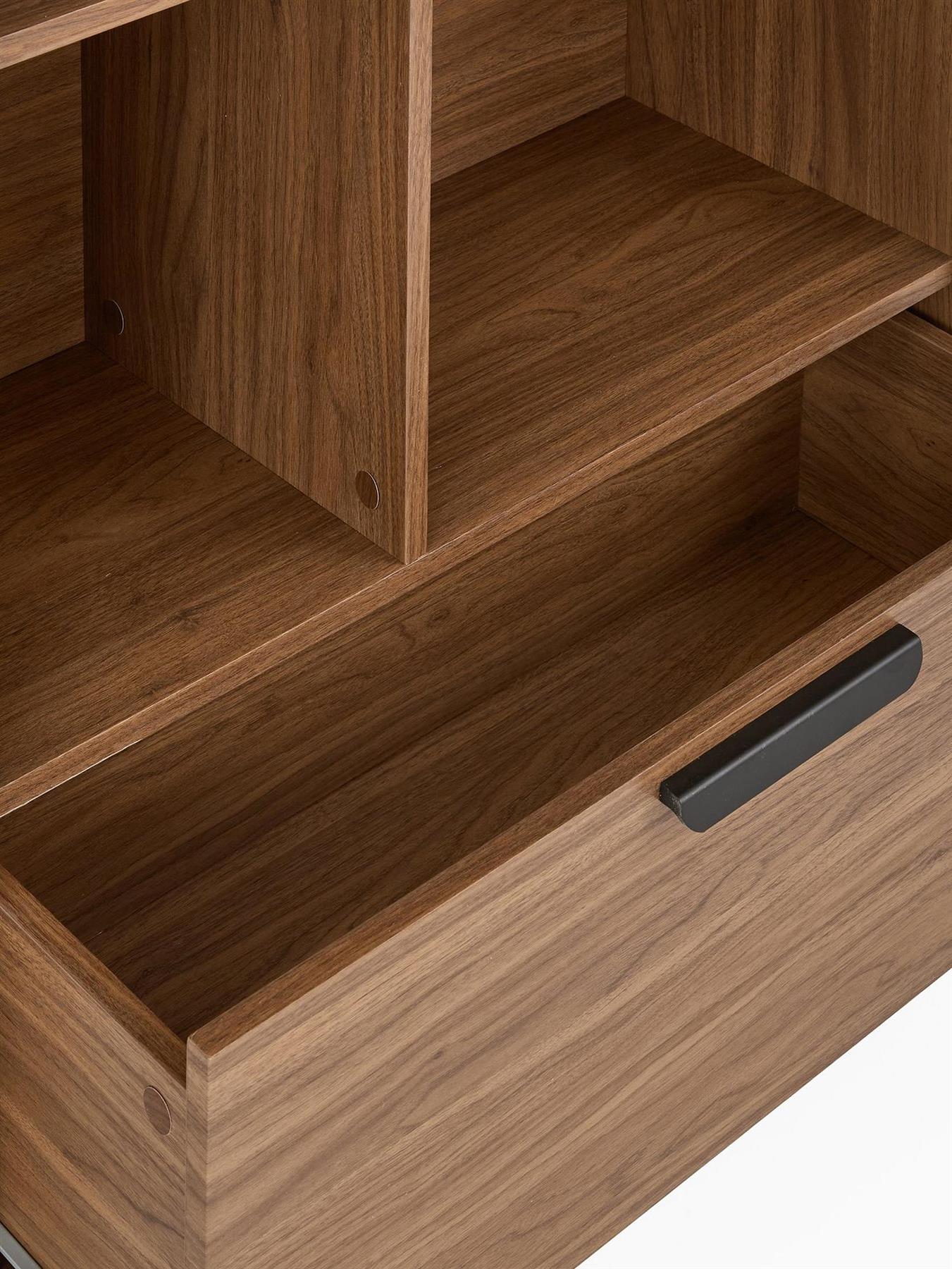 Carina 1 Drawer Bookcase Mid Oak Storage Organiser Shelf Living Room - Image 5