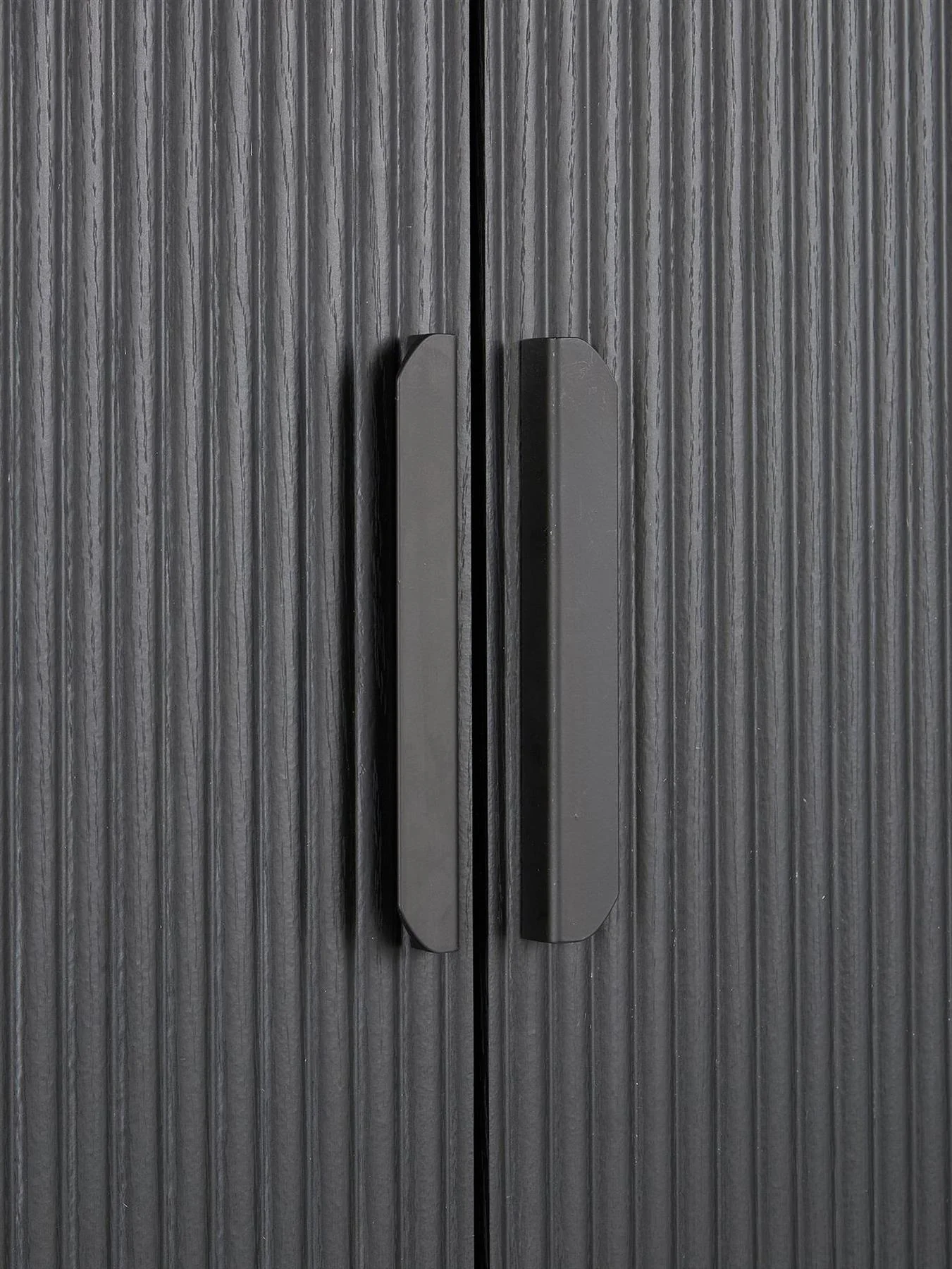 Carina 2 Door Plinth Wardrobe Black With Shelves And Rail Easy Assembly - Image 5