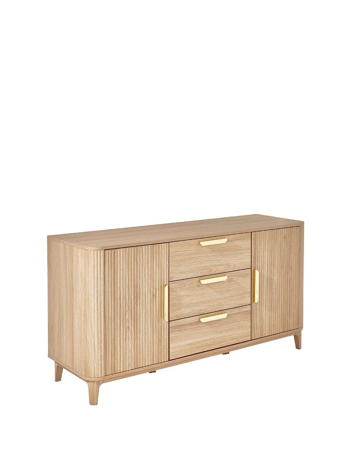 Carina Large Sideboard Oak | Living Room Storage | TV Media Unit with  Drawers - Image 3
