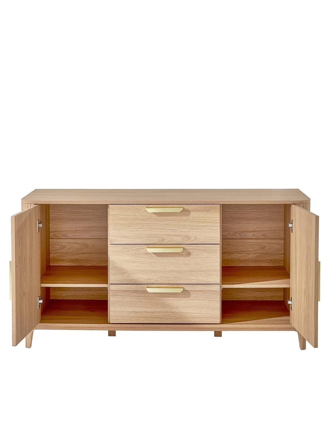 Carina Large Sideboard Oak | Living Room Storage | TV Media Unit with  Drawers - Image 4
