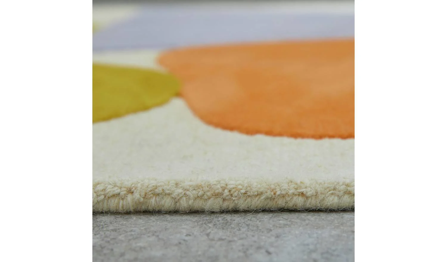 Carved Geometric Cream Cut Pile Rug 120x170cm Patterned Living Room Floor - Image 3