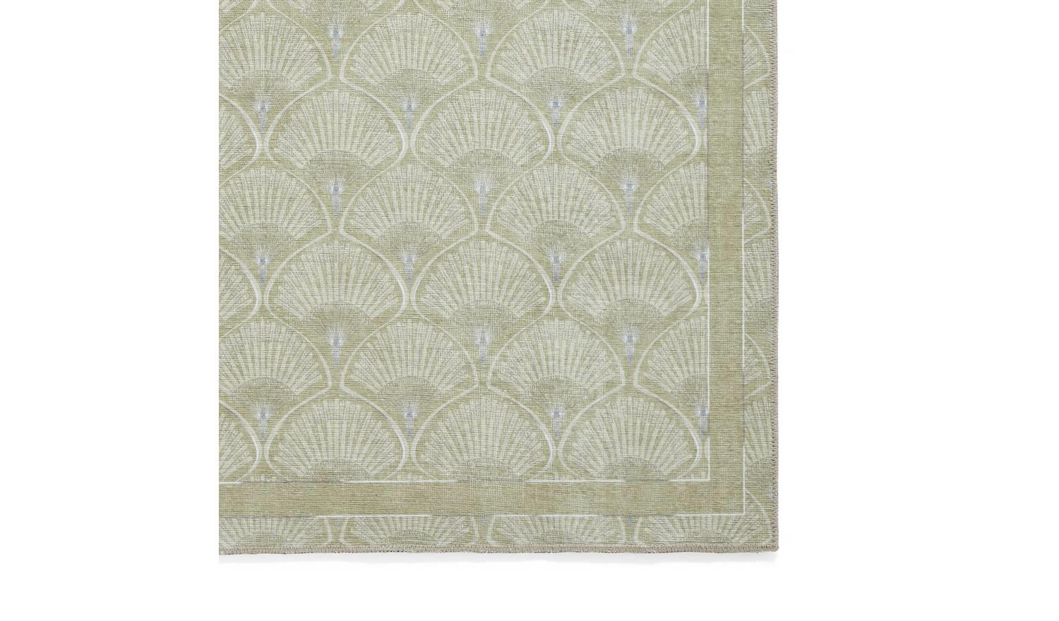 Catherine Lansfield Deco Green Flatweave Rug 76x150cm Runner Hallway - Image 4